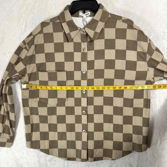 NWT Fashion Nova 3 Pc Checkered Plaid Skirt Set Size L Crop Top Jacket Skater - Picture 15 of 16